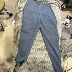 Grey blue pleated trouser